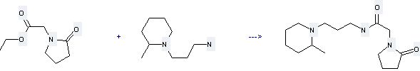 Uses of 1-Piperidinepropanamine,2-methyl: it can react with (2-Oxo-pyrrolidino)-acetic acid ethyl ester to give N-[3-(2-Methyl-piperidin-1-yl)-propyl]-2-(2-oxo-pyrrolidin-1-yl)-acetamide.